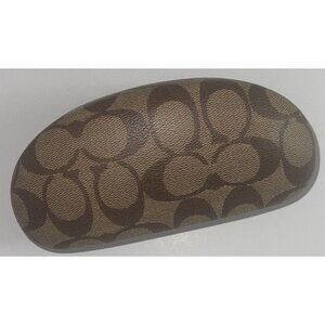 Coach Signature Brown Logo Hard Case Womans Eyeglass Sunglass Case